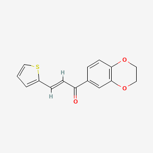 (E)-1-(2,3-dihydro-1,4-benzodioxin-6-yl)-3-thiophen-2-ylprop-2-en-1-one