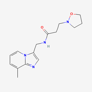 molecular formula C15H20N4O2 B5267372 3-isoxazolidin-2-yl-N-[(8-methylimidazo[1,2-a]pyridin-3-yl)methyl]propanamide 