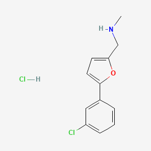 1-[5-(3-chlorophenyl)furan-2-yl]-N-methylmethanamine;hydrochloride