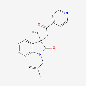 molecular formula C19H18N2O3 B5267402 3-hydroxy-1-(2-methylprop-2-en-1-yl)-3-(2-oxo-2-pyridin-4-ylethyl)-1,3-dihydro-2H-indol-2-one 