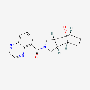 (1R*,2R*,6S*,7S*)-4-(5-quinoxalinylcarbonyl)-10-oxa-4-azatricyclo[5.2.1.0~2,6~]decane