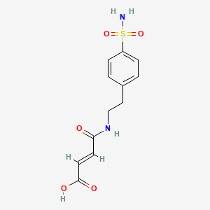 molecular formula C12H14N2O5S B5267432 4-({2-[4-(aminosulfonyl)phenyl]ethyl}amino)-4-oxo-2-butenoic acid 