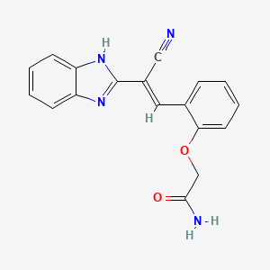 molecular formula C18H14N4O2 B5267439 2-{2-[2-(1H-benzimidazol-2-yl)-2-cyanovinyl]phenoxy}acetamide 