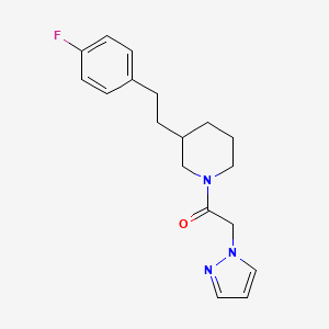 3-[2-(4-fluorophenyl)ethyl]-1-(1H-pyrazol-1-ylacetyl)piperidine