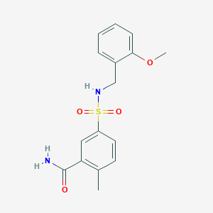 5-[(2-Methoxyphenyl)methylsulfamoyl]-2-methylbenzamide