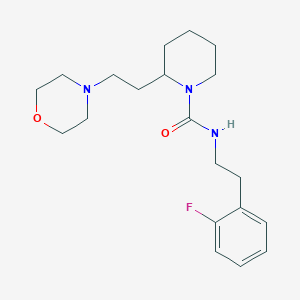 molecular formula C20H30FN3O2 B5267496 N-[2-(2-fluorophenyl)ethyl]-2-[2-(4-morpholinyl)ethyl]-1-piperidinecarboxamide 