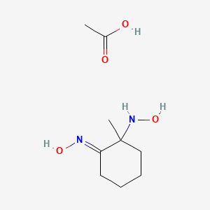 Cyclohexanone, 2-(hydroxyamino)-2-methyl-, oxime, acetate (1:1)