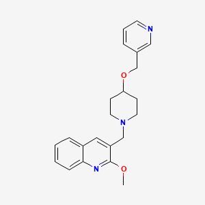 molecular formula C22H25N3O2 B5267512 2-methoxy-3-{[4-(3-pyridinylmethoxy)-1-piperidinyl]methyl}quinoline 