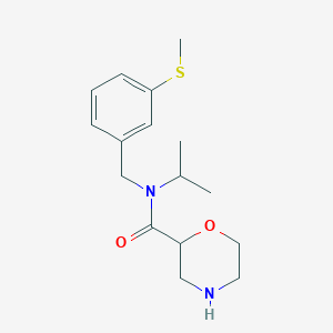 molecular formula C16H24N2O2S B5267521 N-isopropyl-N-[3-(methylthio)benzyl]morpholine-2-carboxamide 