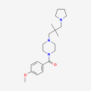 1-[2,2-dimethyl-3-(1-pyrrolidinyl)propyl]-4-(4-methoxybenzoyl)piperazine