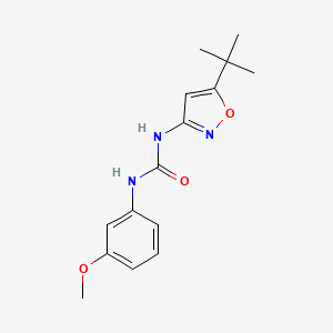 molecular formula C15H19N3O3 B5267552 1-(5-(tert-Butyl)isoxazol-3-yl)-3-(3-methoxyphenyl)urea 