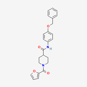 N-[4-(BENZYLOXY)PHENYL]-1-(FURAN-2-CARBONYL)PIPERIDINE-4-CARBOXAMIDE