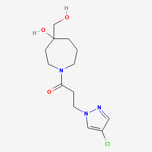 1-[3-(4-chloro-1H-pyrazol-1-yl)propanoyl]-4-(hydroxymethyl)-4-azepanol