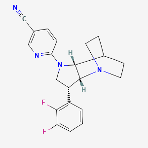 6-[(2R,3R,6R)-3-(2,3-difluorophenyl)-1,5-diazatricyclo[5.2.2.02,6]undecan-5-yl]pyridine-3-carbonitrile