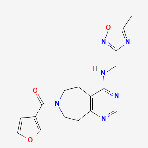 7-(3-furoyl)-N-[(5-methyl-1,2,4-oxadiazol-3-yl)methyl]-6,7,8,9-tetrahydro-5H-pyrimido[4,5-d]azepin-4-amine