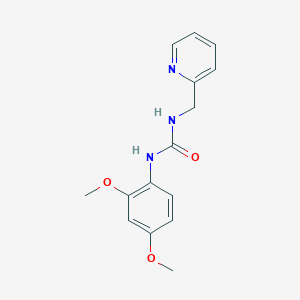 molecular formula C15H17N3O3 B5267598 1-(2,4-Dimethoxyphenyl)-3-(pyridin-2-ylmethyl)urea 