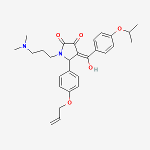 molecular formula C28H34N2O5 B5267601 5-[4-(allyloxy)phenyl]-1-[3-(dimethylamino)propyl]-3-hydroxy-4-(4-isopropoxybenzoyl)-1,5-dihydro-2H-pyrrol-2-one 