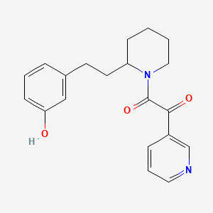 molecular formula C20H22N2O3 B5267627 2-{2-[2-(3-hydroxyphenyl)ethyl]piperidin-1-yl}-2-oxo-1-pyridin-3-ylethanone 