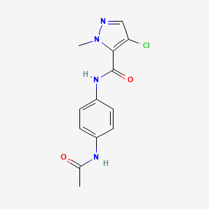 4-CHLORO-N-(4-ACETAMIDOPHENYL)-1-METHYL-1H-PYRAZOLE-5-CARBOXAMIDE