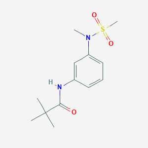 molecular formula C13H20N2O3S B5267642 2,2-dimethyl-N-{3-[methyl(methylsulfonyl)amino]phenyl}propanamide 