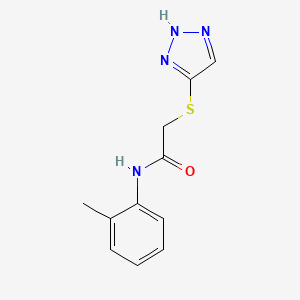 molecular formula C11H12N4OS B5267643 N-(2-methylphenyl)-2-(1H-1,2,3-triazol-5-ylthio)acetamide 