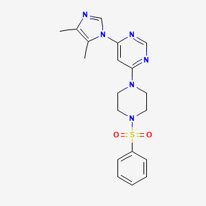 4-(4,5-dimethyl-1H-imidazol-1-yl)-6-[4-(phenylsulfonyl)-1-piperazinyl]pyrimidine