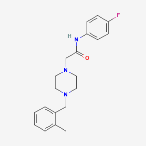 N-(4-FLUOROPHENYL)-2-{4-[(2-METHYLPHENYL)METHYL]PIPERAZIN-1-YL}ACETAMIDE