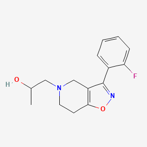 molecular formula C15H17FN2O2 B5267696 1-[3-(2-fluorophenyl)-6,7-dihydroisoxazolo[4,5-c]pyridin-5(4H)-yl]propan-2-ol 