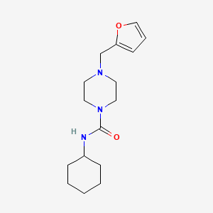 N-cyclohexyl-4-(2-furylmethyl)-1-piperazinecarboxamide