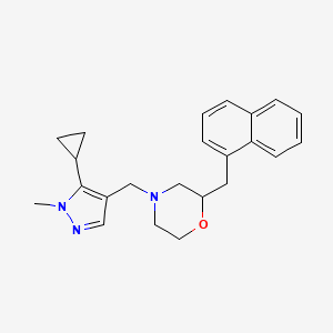 molecular formula C23H27N3O B5267734 4-[(5-cyclopropyl-1-methyl-1H-pyrazol-4-yl)methyl]-2-(1-naphthylmethyl)morpholine 