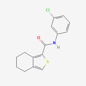 molecular formula C15H14ClNOS B5267741 N-(3-chlorophenyl)-4,5,6,7-tetrahydro-2-benzothiophene-1-carboxamide 