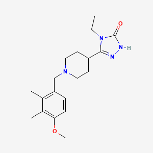 molecular formula C19H28N4O2 B5267749 4-ethyl-5-[1-(4-methoxy-2,3-dimethylbenzyl)piperidin-4-yl]-2,4-dihydro-3H-1,2,4-triazol-3-one 