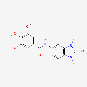 molecular formula C19H21N3O5 B5267762 N-(1,3-dimethyl-2-oxo-2,3-dihydro-1H-benzimidazol-5-yl)-3,4,5-trimethoxybenzamide 