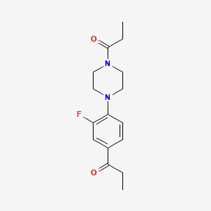 1-[4-(2-Fluoro-4-propanoylphenyl)piperazin-1-yl]propan-1-one