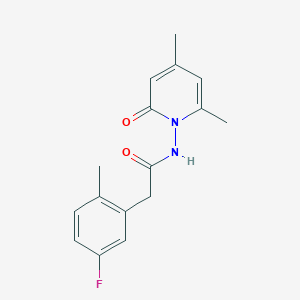 N-(2,4-dimethyl-6-oxopyridin-1-yl)-2-(5-fluoro-2-methylphenyl)acetamide