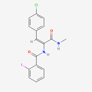 N-[(E)-1-(4-chlorophenyl)-3-(methylamino)-3-oxoprop-1-en-2-yl]-2-iodobenzamide