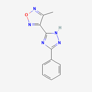 3-methyl-4-(5-phenyl-1H-1,2,4-triazol-3-yl)-1,2,5-oxadiazole