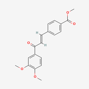 molecular formula C19H18O5 B5267835 methyl 4-[3-(3,4-dimethoxyphenyl)-3-oxo-1-propen-1-yl]benzoate 