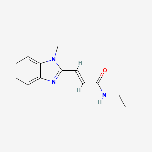 molecular formula C14H15N3O B5267843 (E)-3-(1-methylbenzimidazol-2-yl)-N-prop-2-enylprop-2-enamide 