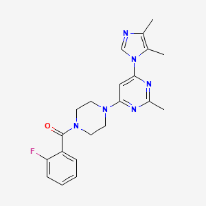 4-(4,5-dimethyl-1H-imidazol-1-yl)-6-[4-(2-fluorobenzoyl)-1-piperazinyl]-2-methylpyrimidine