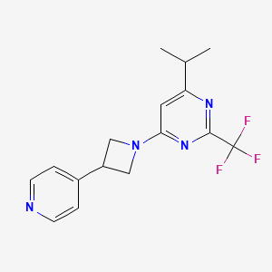 molecular formula C16H17F3N4 B5267872 4-isopropyl-6-[3-(4-pyridinyl)-1-azetidinyl]-2-(trifluoromethyl)pyrimidine 