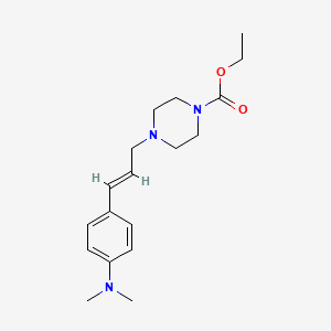 molecular formula C18H27N3O2 B5267880 ethyl 4-[(E)-3-[4-(dimethylamino)phenyl]prop-2-enyl]piperazine-1-carboxylate 