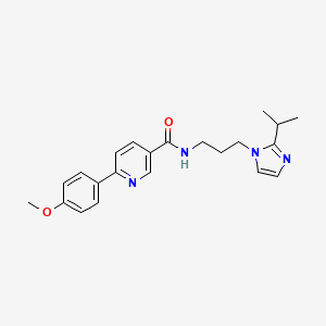 N-[3-(2-isopropyl-1H-imidazol-1-yl)propyl]-6-(4-methoxyphenyl)nicotinamide