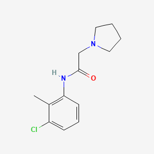 molecular formula C13H17ClN2O B5267928 N-(3-chloro-2-methylphenyl)-2-(pyrrolidin-1-yl)acetamide 