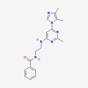 N-(2-{[6-(4,5-dimethyl-1H-imidazol-1-yl)-2-methyl-4-pyrimidinyl]amino}ethyl)benzamide