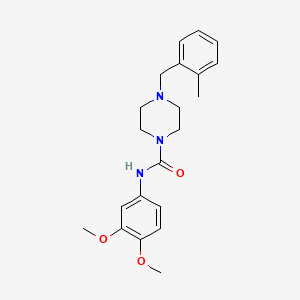 N-(3,4-dimethoxyphenyl)-4-(2-methylbenzyl)-1-piperazinecarboxamide