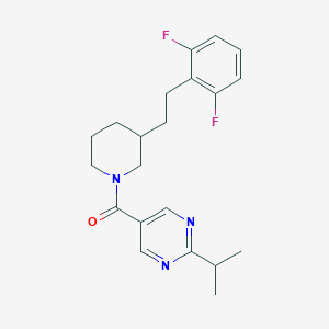 molecular formula C21H25F2N3O B5267964 5-({3-[2-(2,6-difluorophenyl)ethyl]-1-piperidinyl}carbonyl)-2-isopropylpyrimidine 