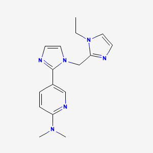 5-{1-[(1-ethyl-1H-imidazol-2-yl)methyl]-1H-imidazol-2-yl}-N,N-dimethylpyridin-2-amine