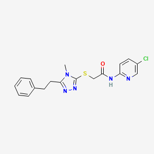 N-(5-CHLORO-2-PYRIDINYL)-2-{[4-METHYL-5-(2-PHENYLETHYL)-4H-1,2,4-TRIAZOL-3-YL]SULFANYL}ACETAMIDE