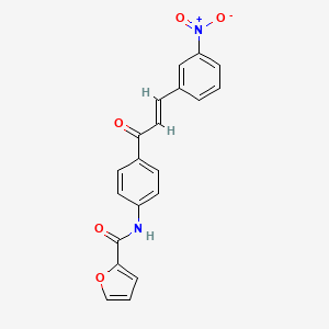 N-{4-[3-(3-nitrophenyl)acryloyl]phenyl}-2-furamide